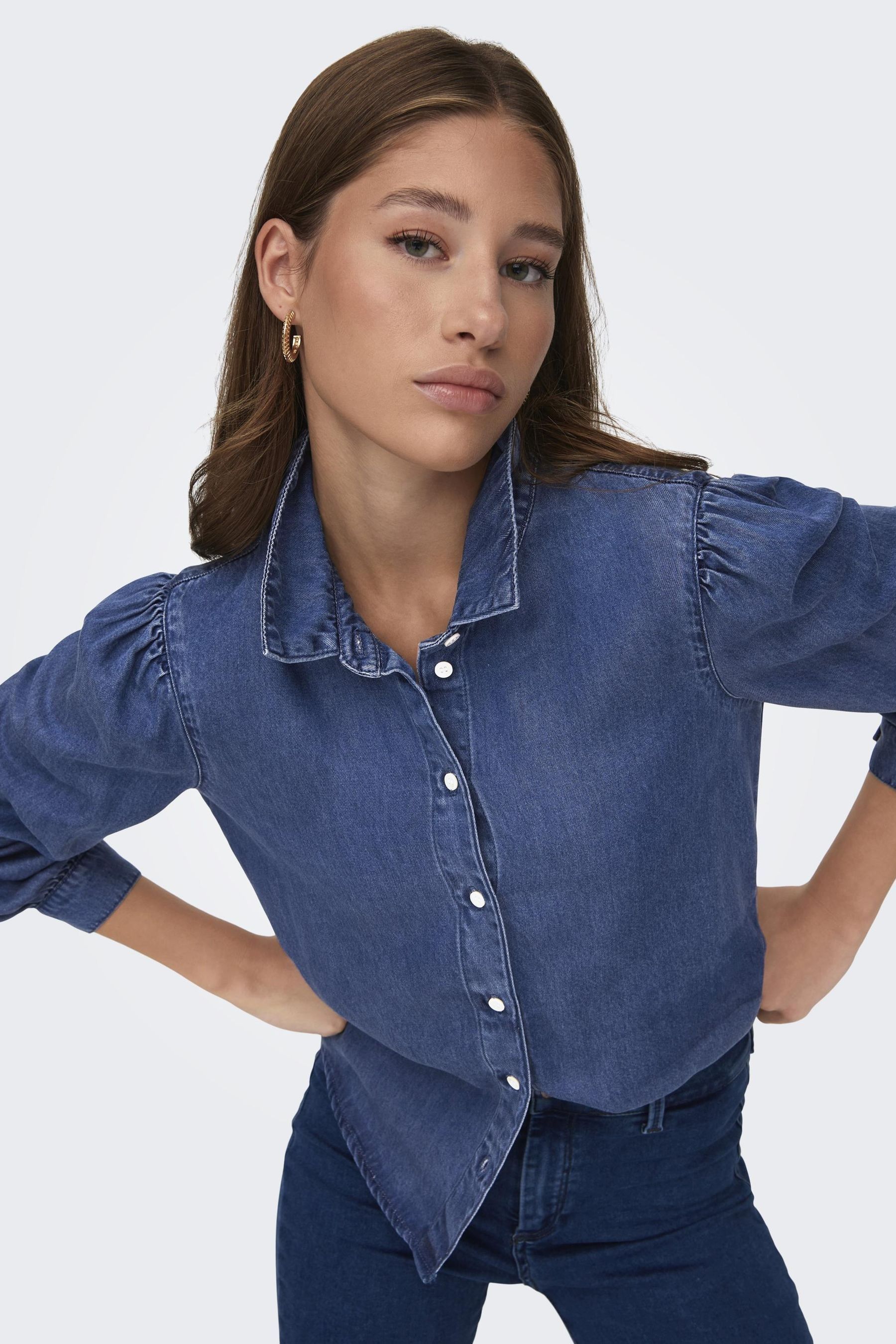 Blue cowgirl shirt store