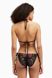 AllSaints Black Embroidered Jamilia Bikini Top - Image 4 of 5