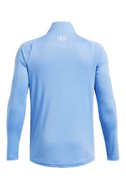 Under Armour Blue Chrome Youth Tech 2.0 1/2 Zip Sweatshirt - Image 2 of 3