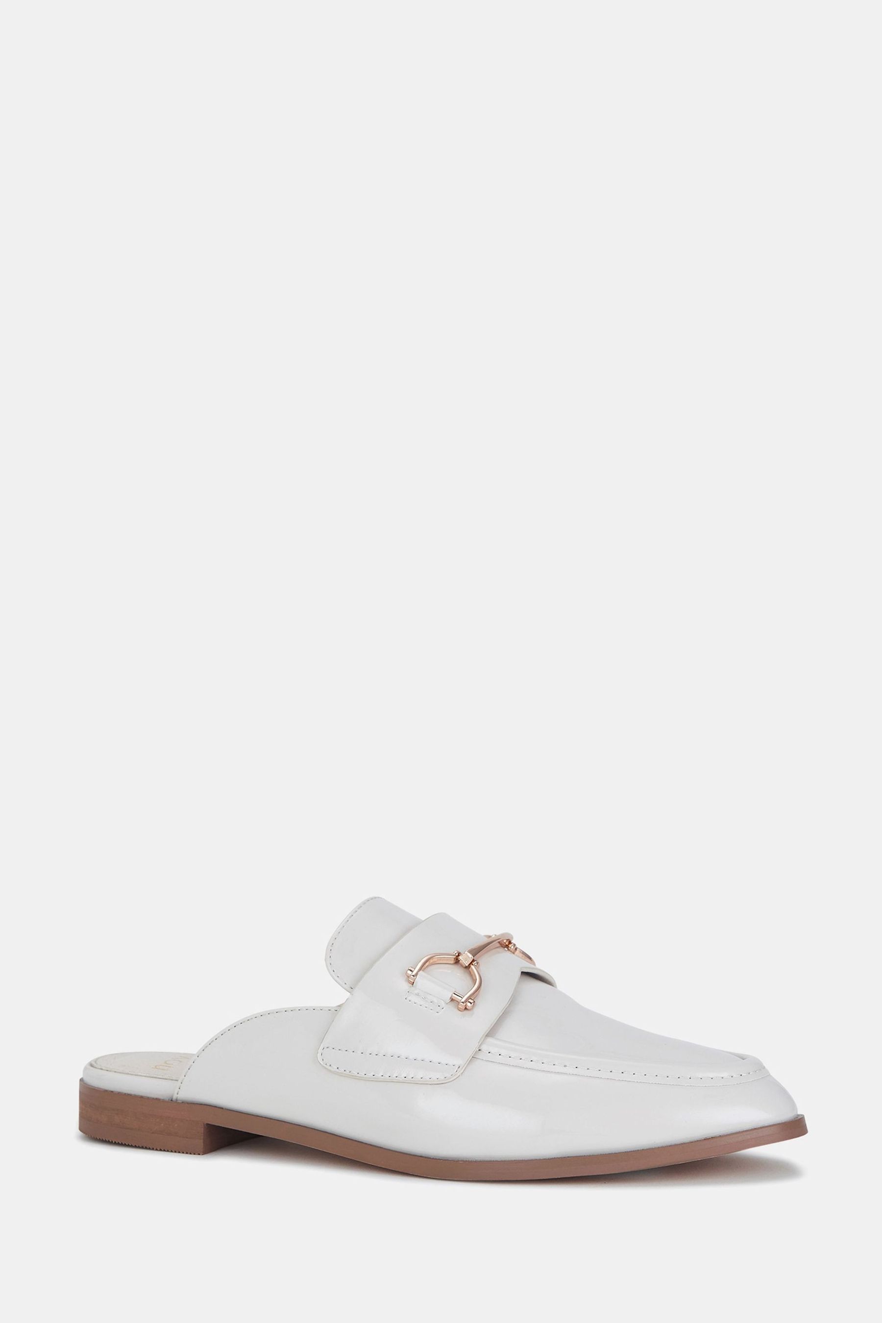 Buy Novo White Standard Fit Eleanora Backless Loafer Mules from Next Luxembourg