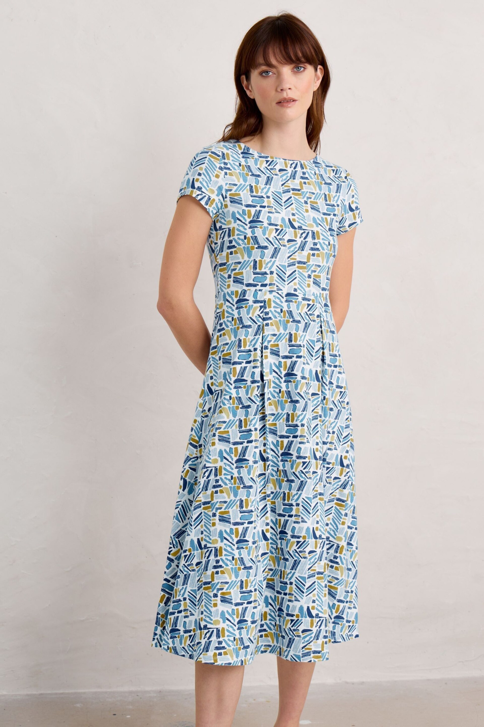 Seasalt Cornwall Blue Wild Bouquet Dress - Image 1 of 5