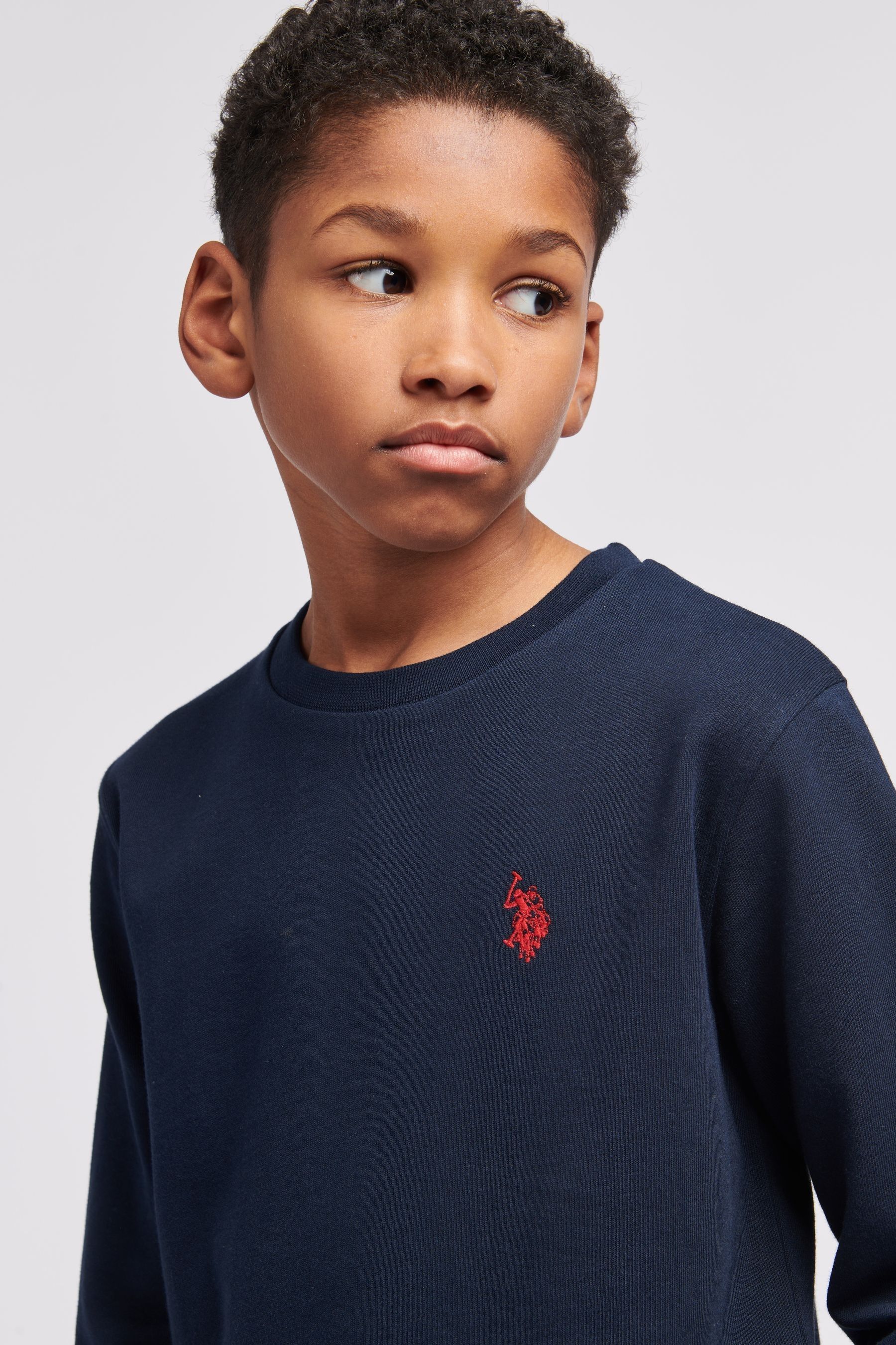 Buy U.S. Polo Assn. Blue Double Horsemen Boys Sweatshirt from Next Ireland