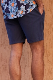 Threadbare Navy Cotton Lyocell Jogger Style Shorts - Image 2 of 5