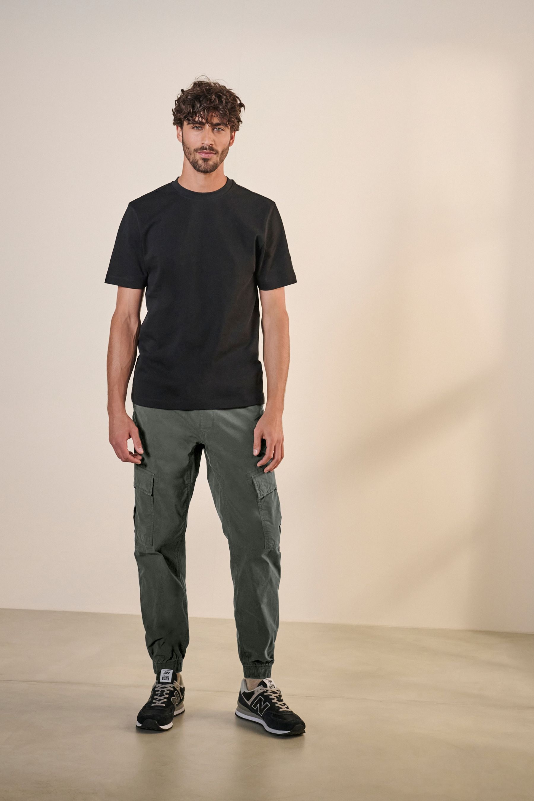 Tapered fit cargo pants on sale