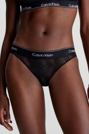 Calvin Klein Black Single Jacquard Bikini Knickers - Image 1 of 4