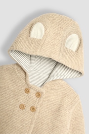 JoJo Maman Bébé Natural Bear Hooded Baby Cardigan - Image 3 of 3