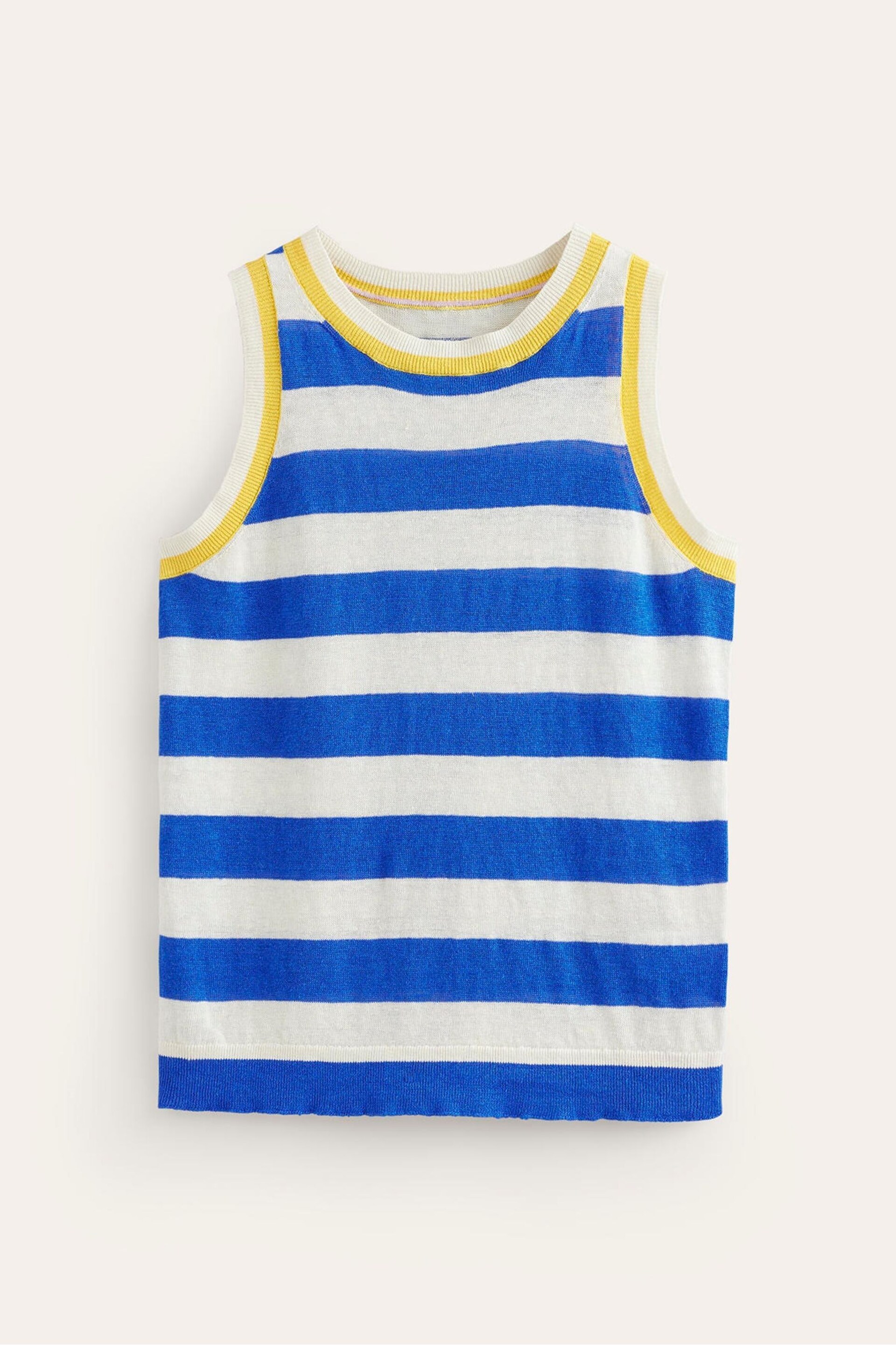 Boden Blue Maggie Linen Tank - Image 4 of 5