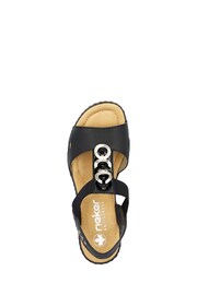 Rieker Womens Elastic Stretch Sandals - Image 6 of 10