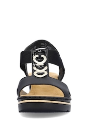 Rieker Womens Elastic Stretch Sandals - Image 7 of 10
