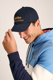 Joules Official Bramham Navy Blue Unisex Embroidered Cap - Image 10 of 10