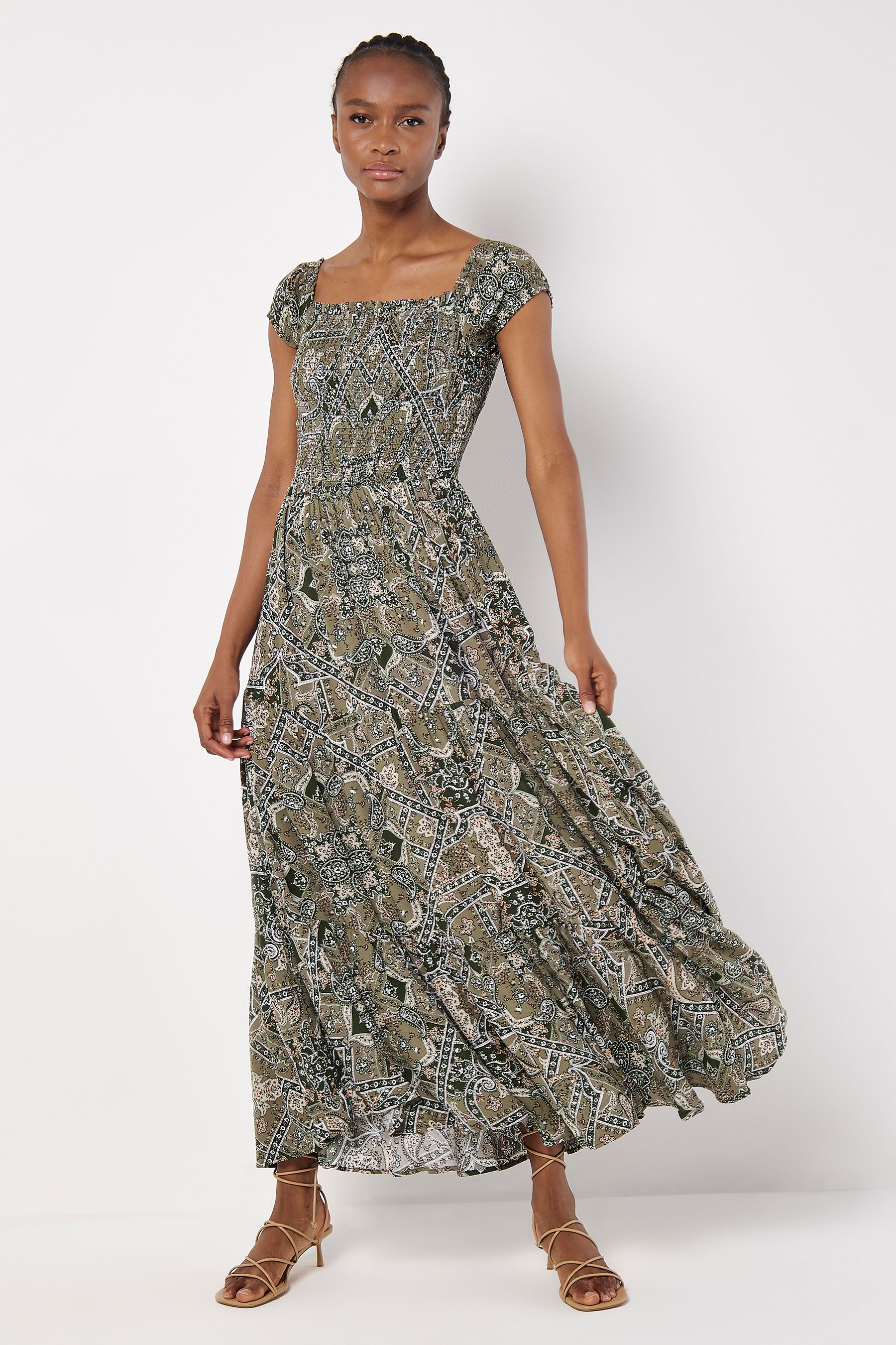 Milkmaid maxi dress store