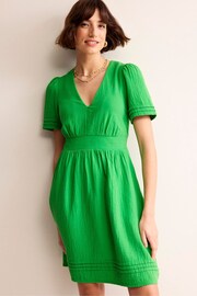 Boden Green Petite Eve Double Cloth Midi Dress - Image 4 of 5