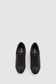 Reiss Black Connie Platform Leather Trainers - Image 3 of 5