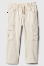 Gap Cream Pull On Cargo Trousers (Newborn-5yrs) - Image 1 of 3