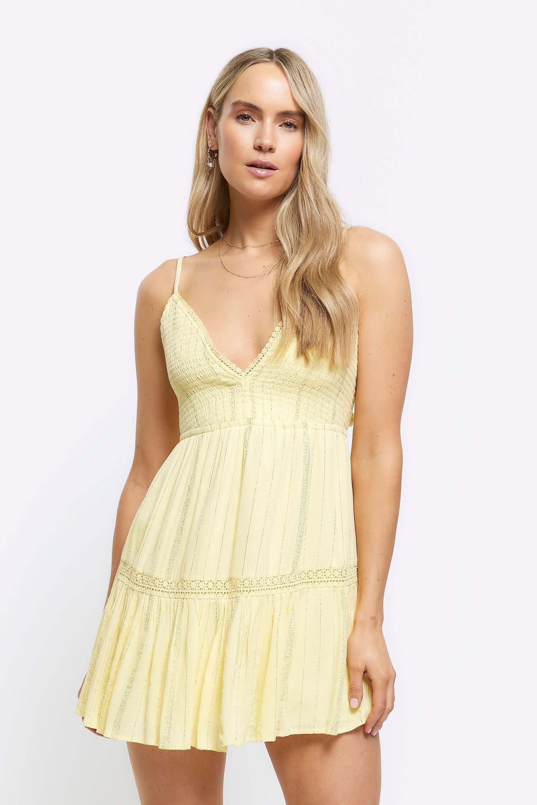 River island yellow dress new arrivals