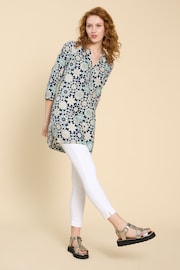 White Stuff Blue Blaire 100% Linen Tunic - Image 1 of 6