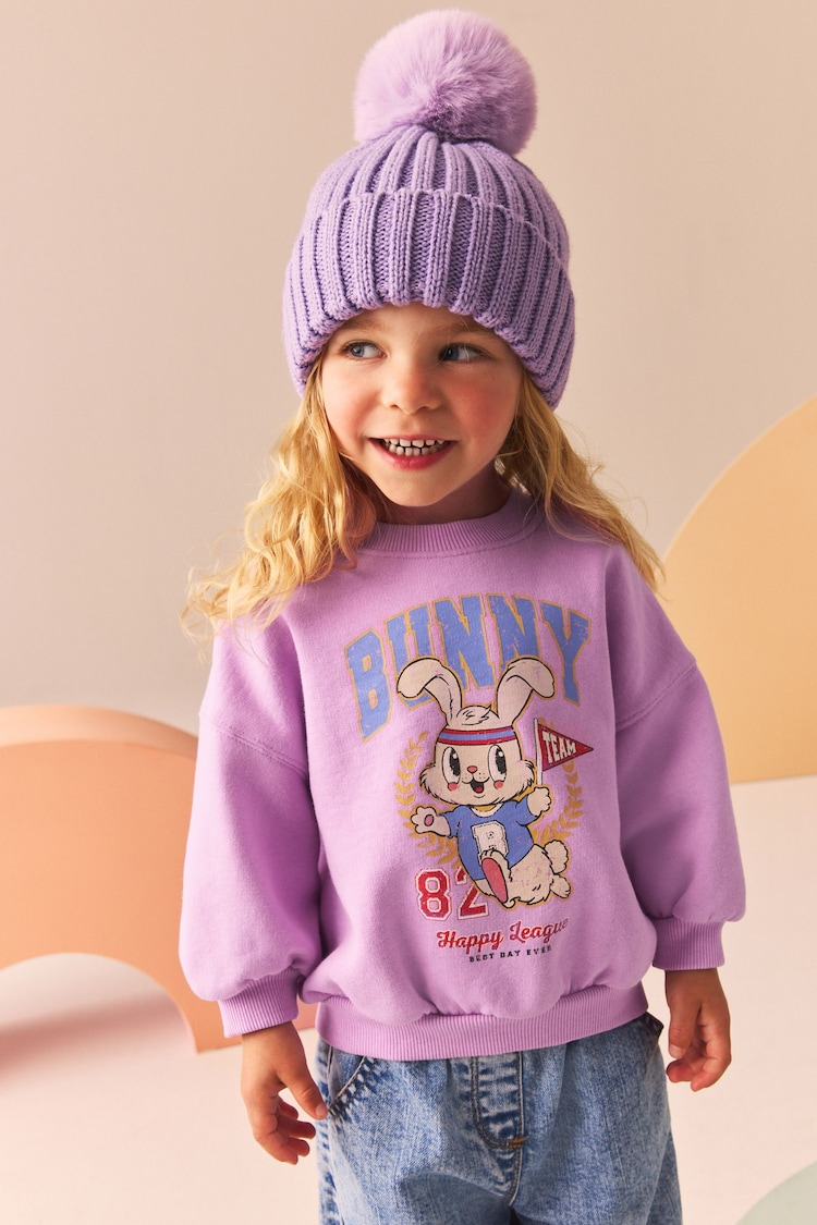 Lilac Purple Sweatshirt (3mths-7yrs) - Image 1 of 7