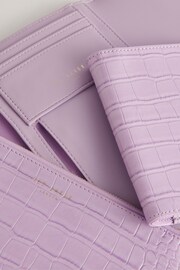 Ted Baker Purple Abbiiss Croc Effect Travel Wallet - Image 4 of 4