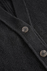 Black Soft Touch Pocket Front Button Knitted Cardigan - Image 9 of 9