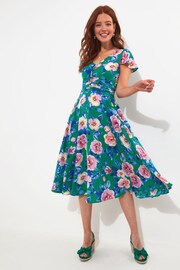 Joe Browns Light Green Vintage Floral Print Button Through Midi Dress - Image 2 of 7