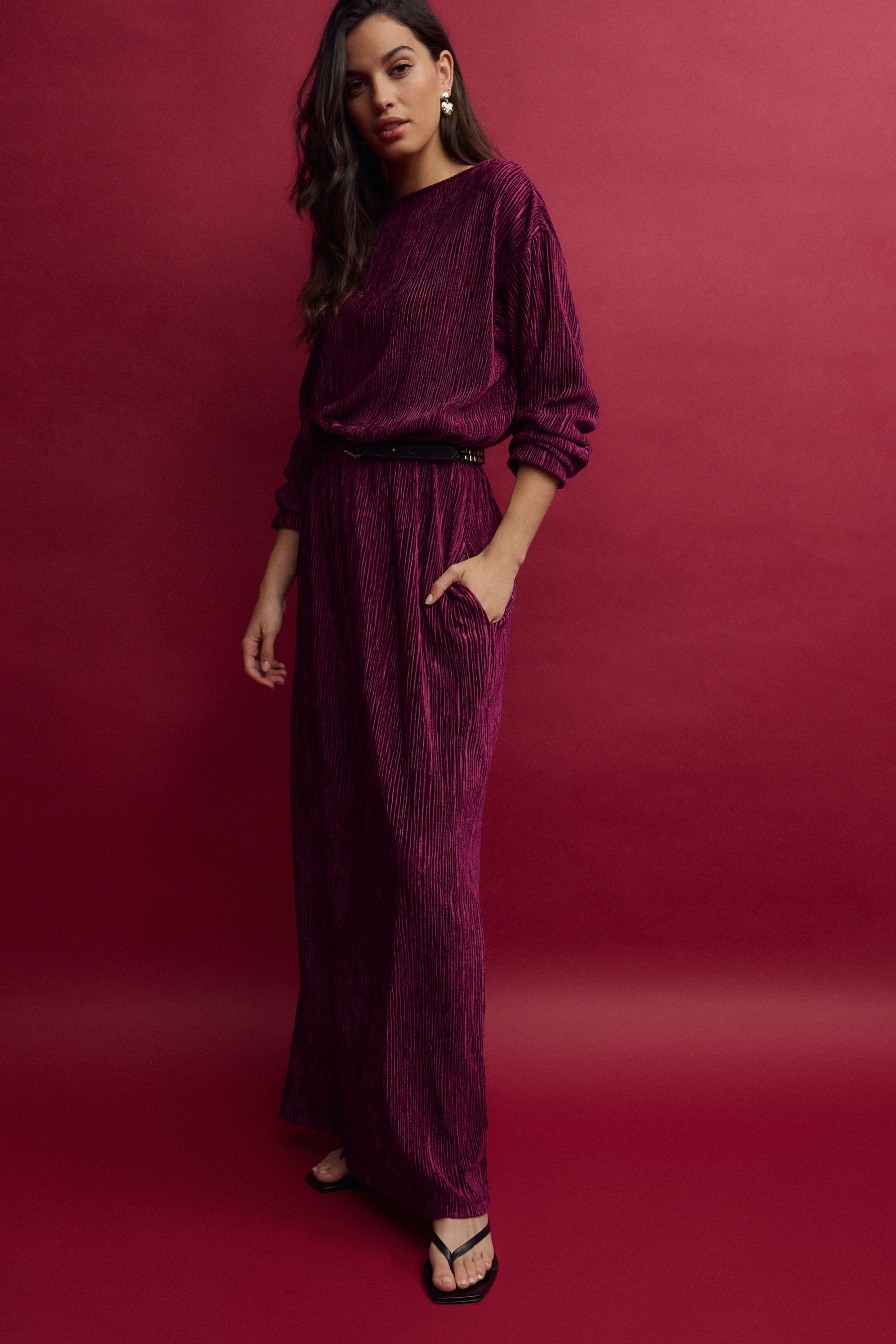 Velvet berry dress cheap