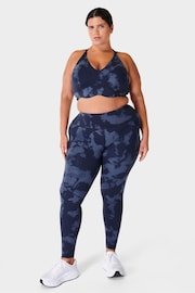 Sweaty Betty Blue Fade Print Full Length Power Workout Leggings - Image 3 of 8