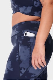 Sweaty Betty Blue Fade Print Full Length Power Workout Leggings - Image 6 of 8