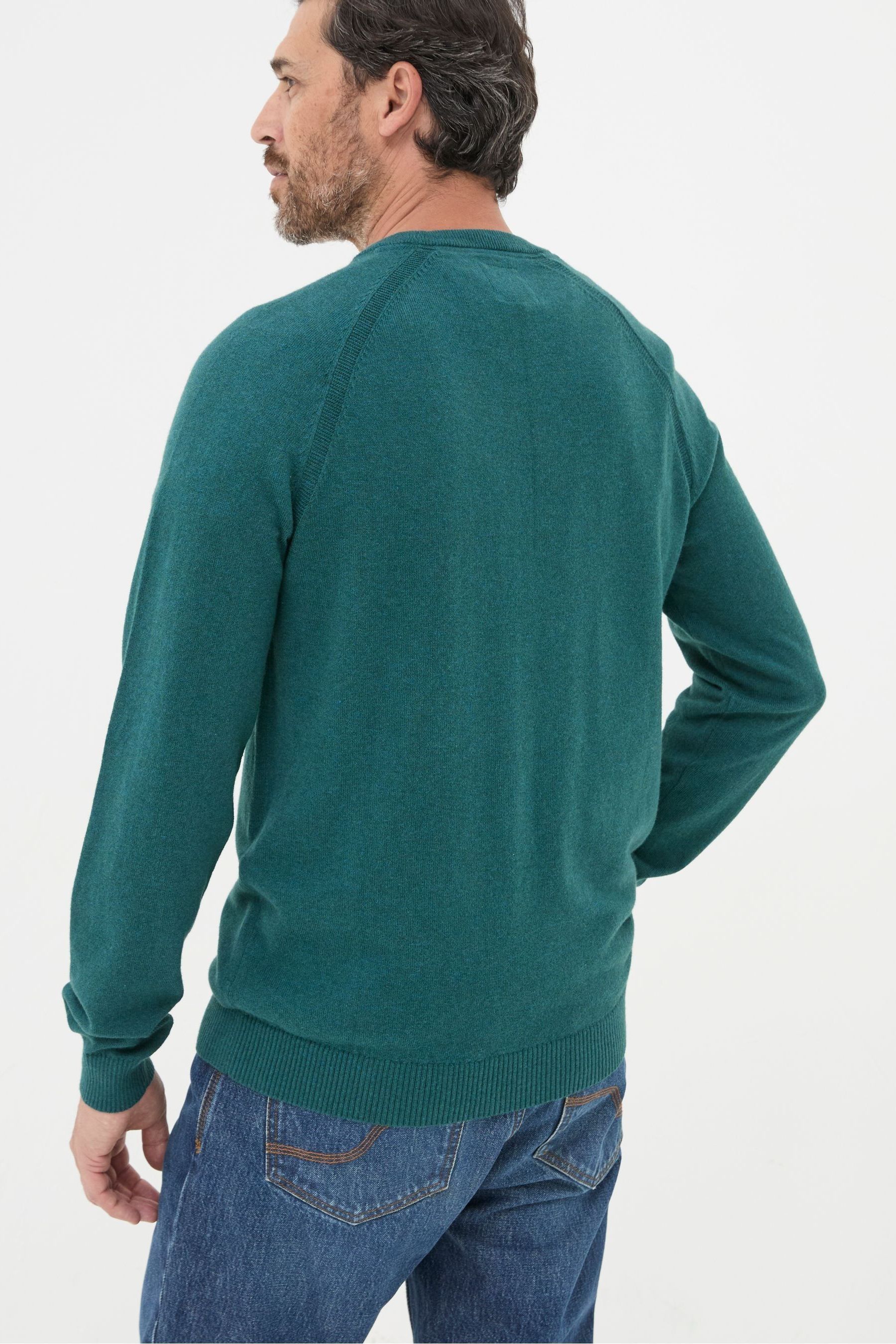 Fat face cotton cashmere half neck jumper top