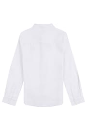 U.S. Polo Assn. White Linen Blend Boys Shirt - Image 6 of 7