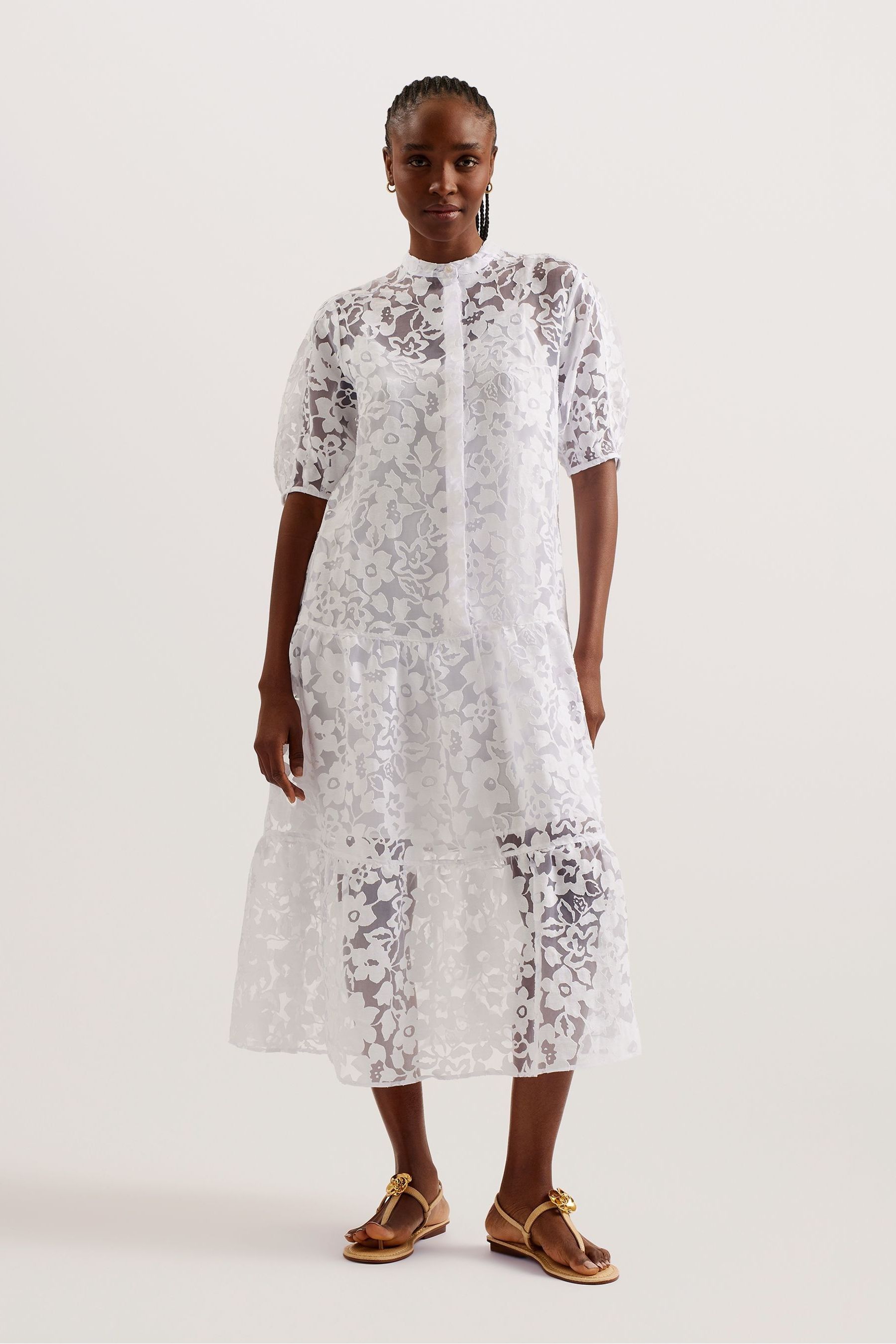 Ted baker white dress on sale