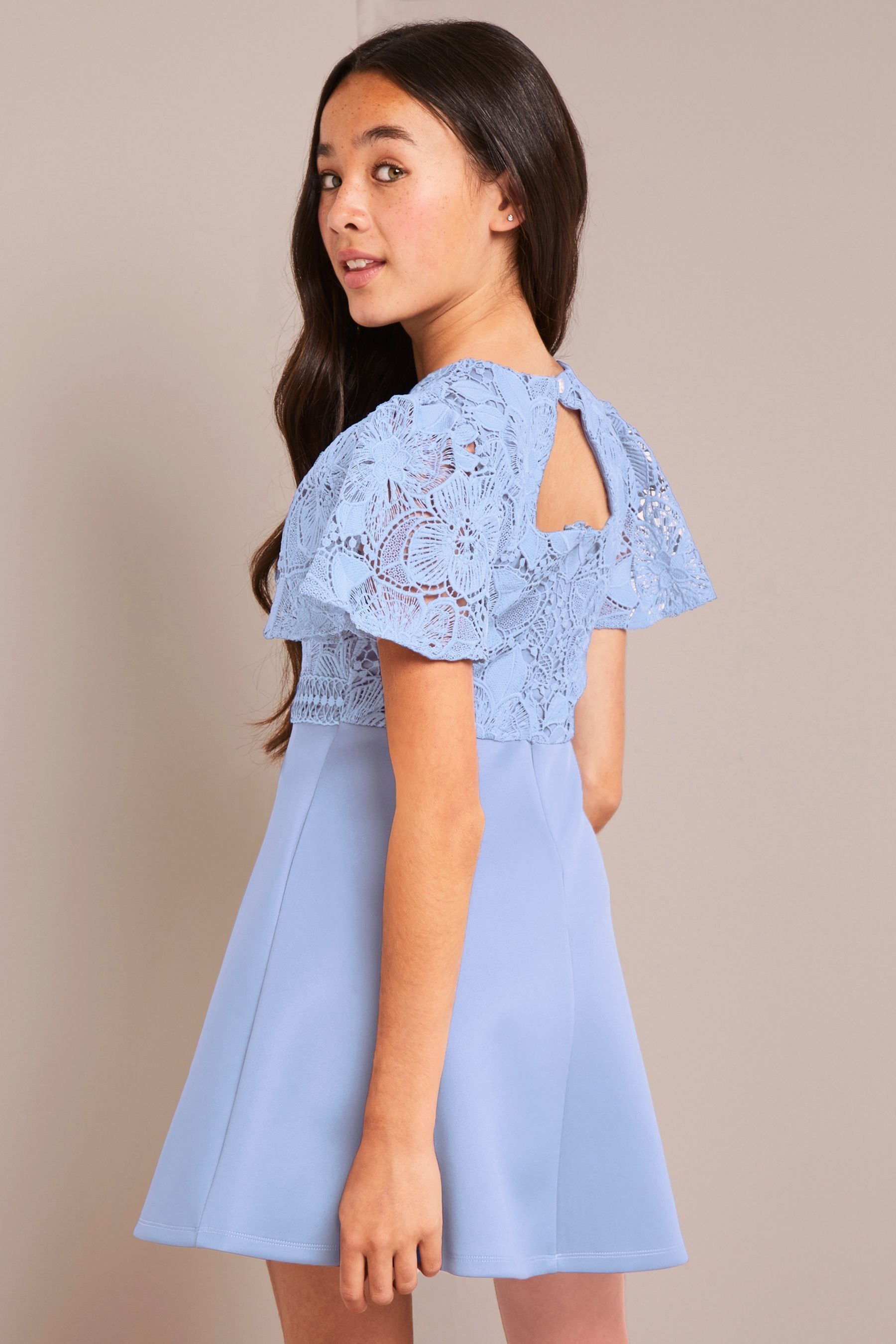 Lipsy pale blue lace dress cheap