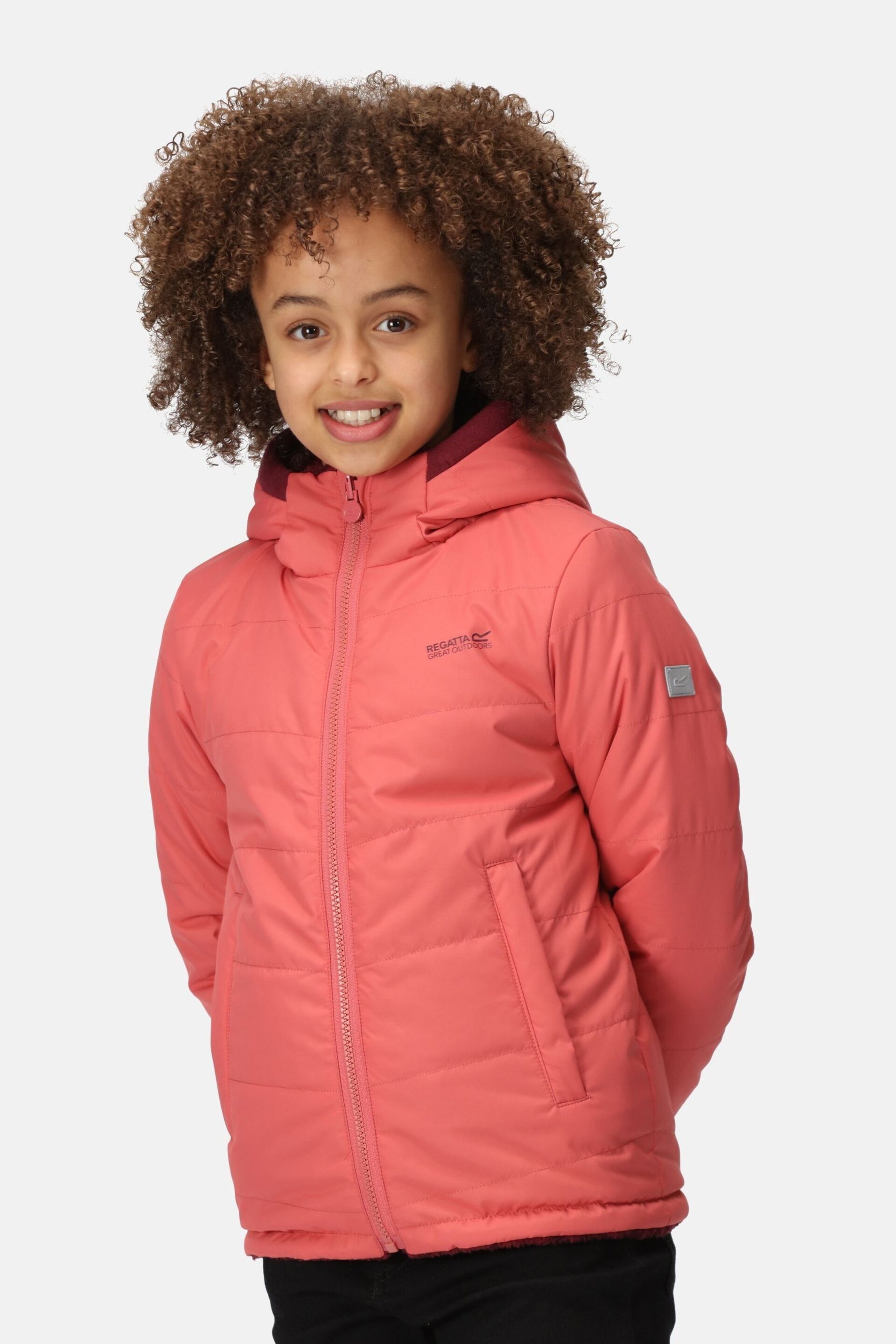 Regatta Red Girls Kyrell Reversible Jacket - Image 1 of 10