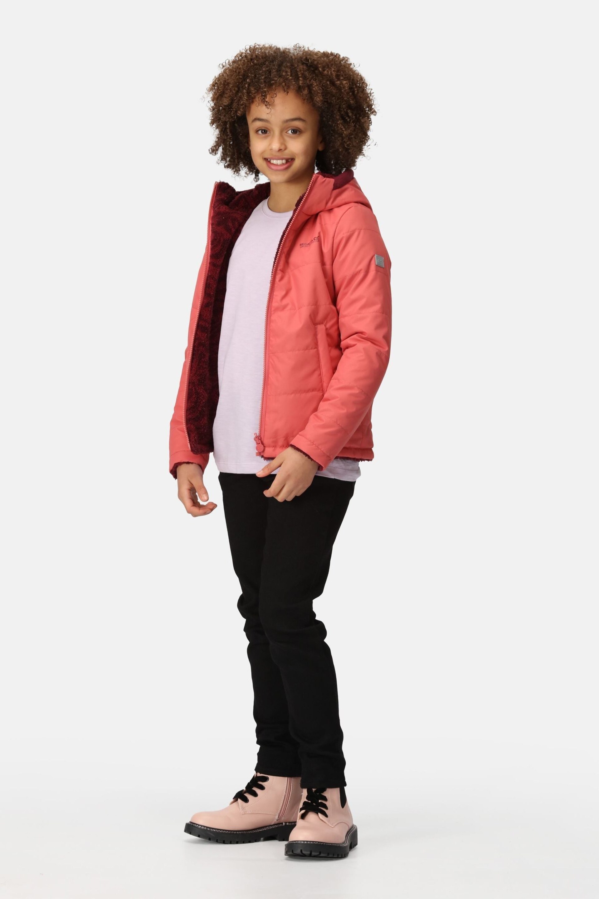 Regatta Red Girls Kyrell Reversible Jacket - Image 3 of 10