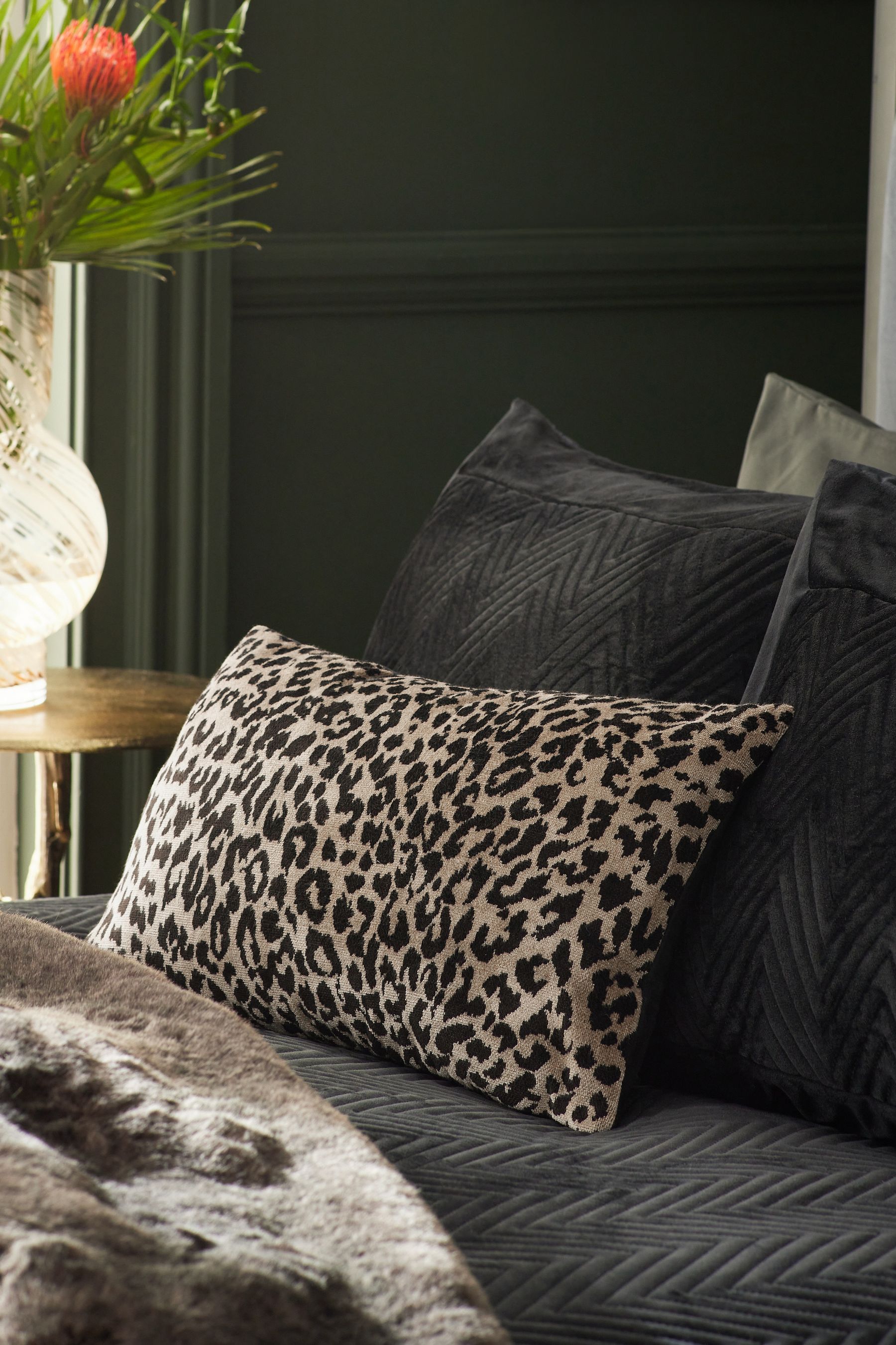 Leopard print cushions shop