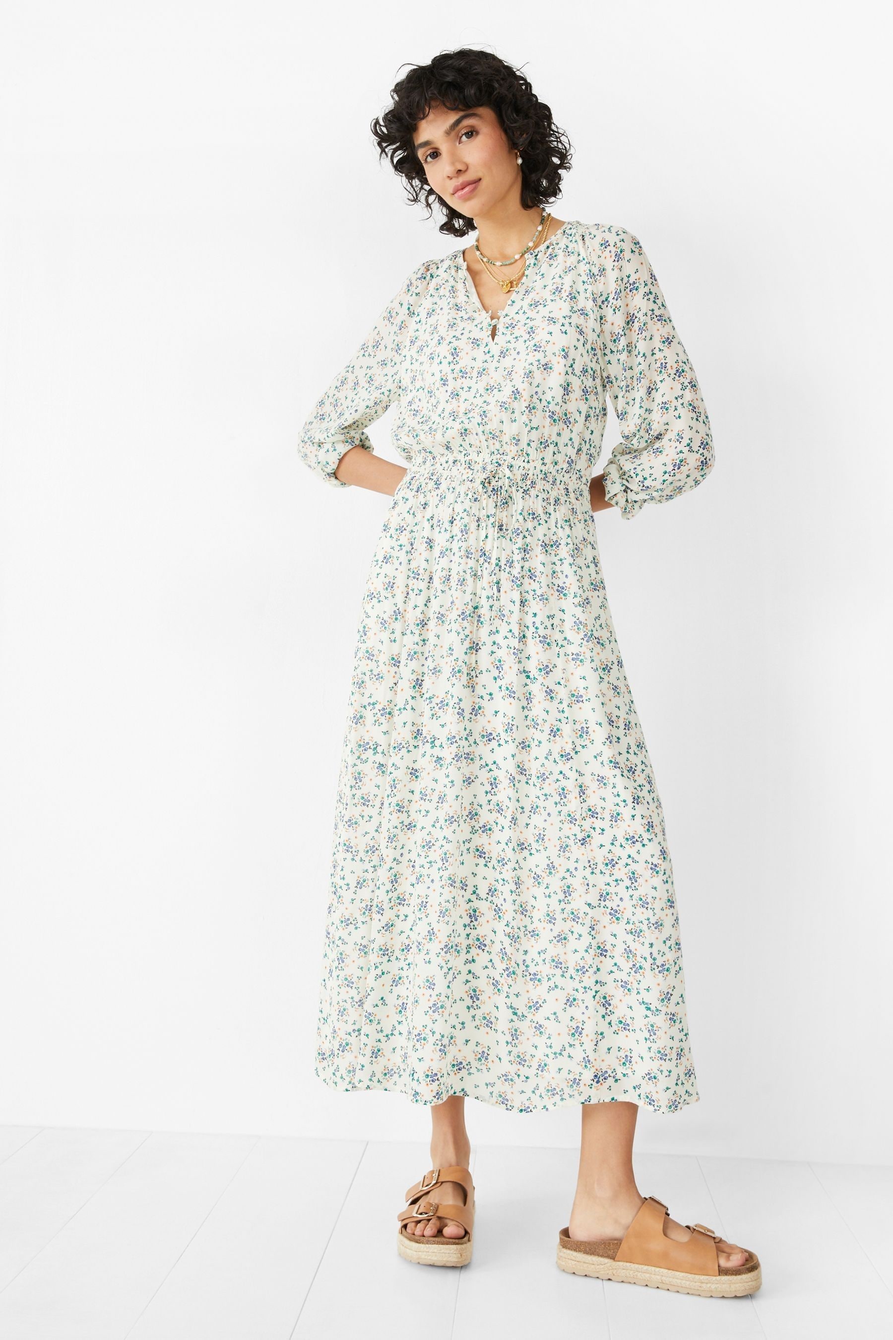 Buy Hush Natural Lisa Midi Dress from Next Luxembourg