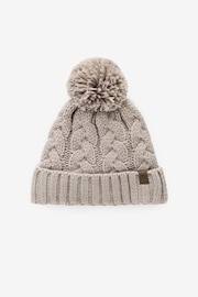 Neutral Cable Knit Pom Hat (1-16yrs) - Image 1 of 2