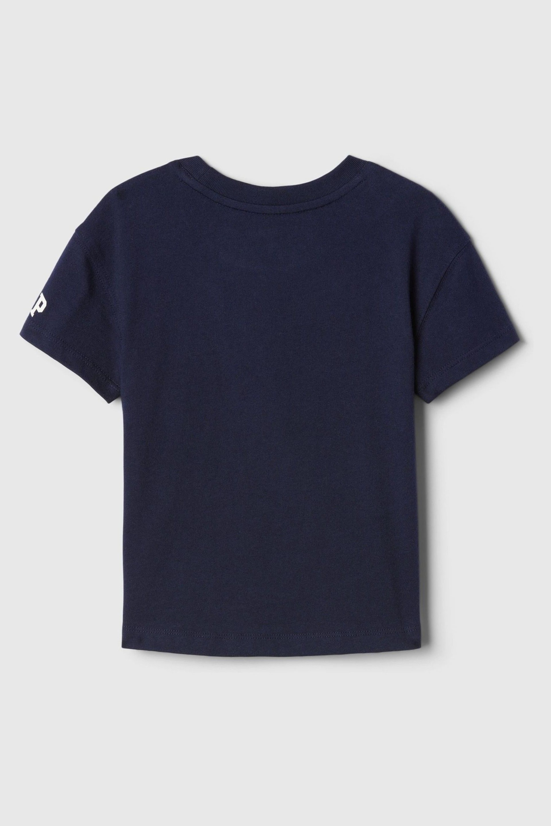 Gap Blue Cars Cotton Disney Graphic Short Sleeve T-Shirt (12mths-5yrs) - Image 2 of 2