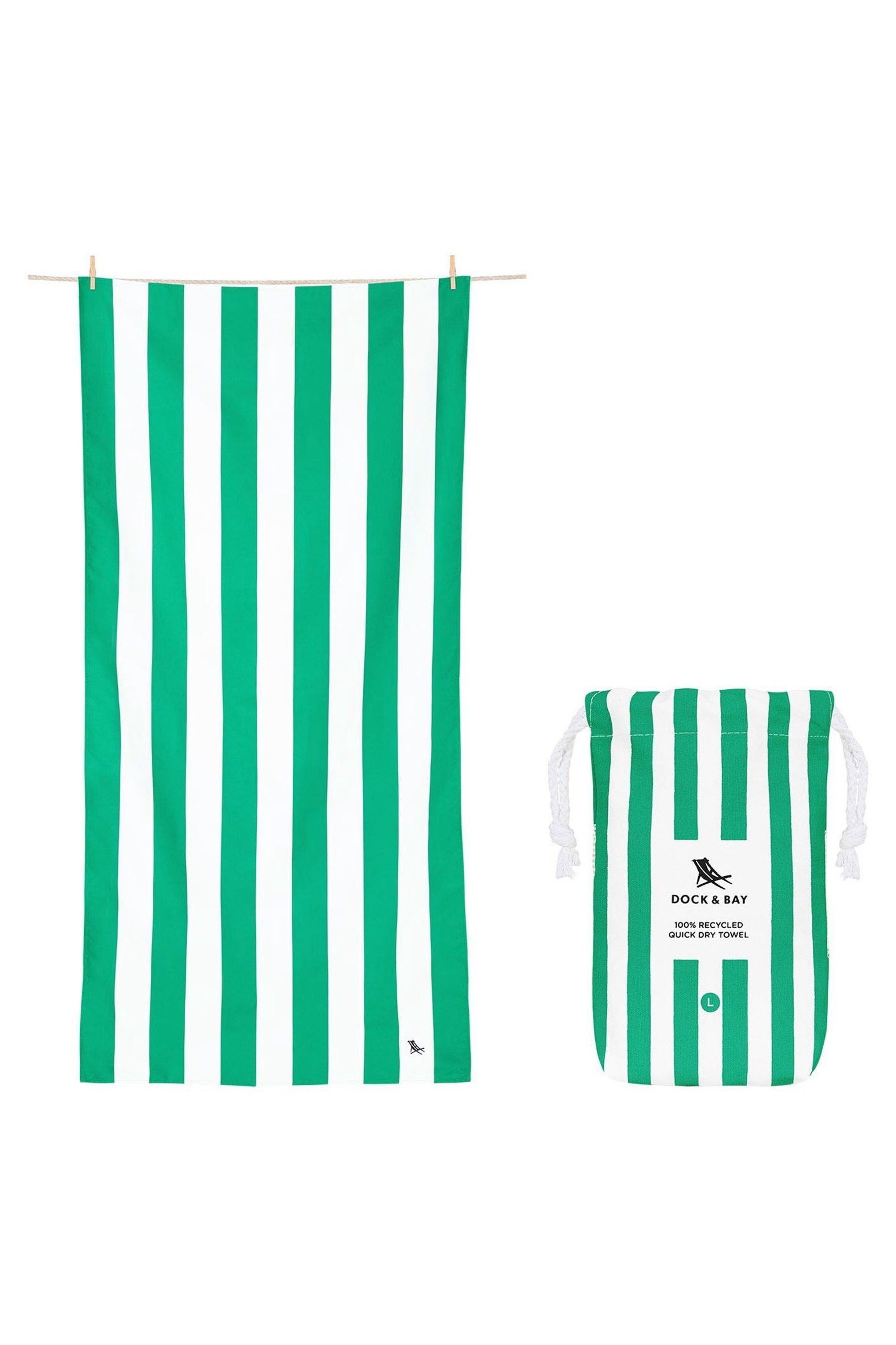 Buy Dock Bay Cancun Green 100 Recycled Quick Dry Towel from Next Ireland
