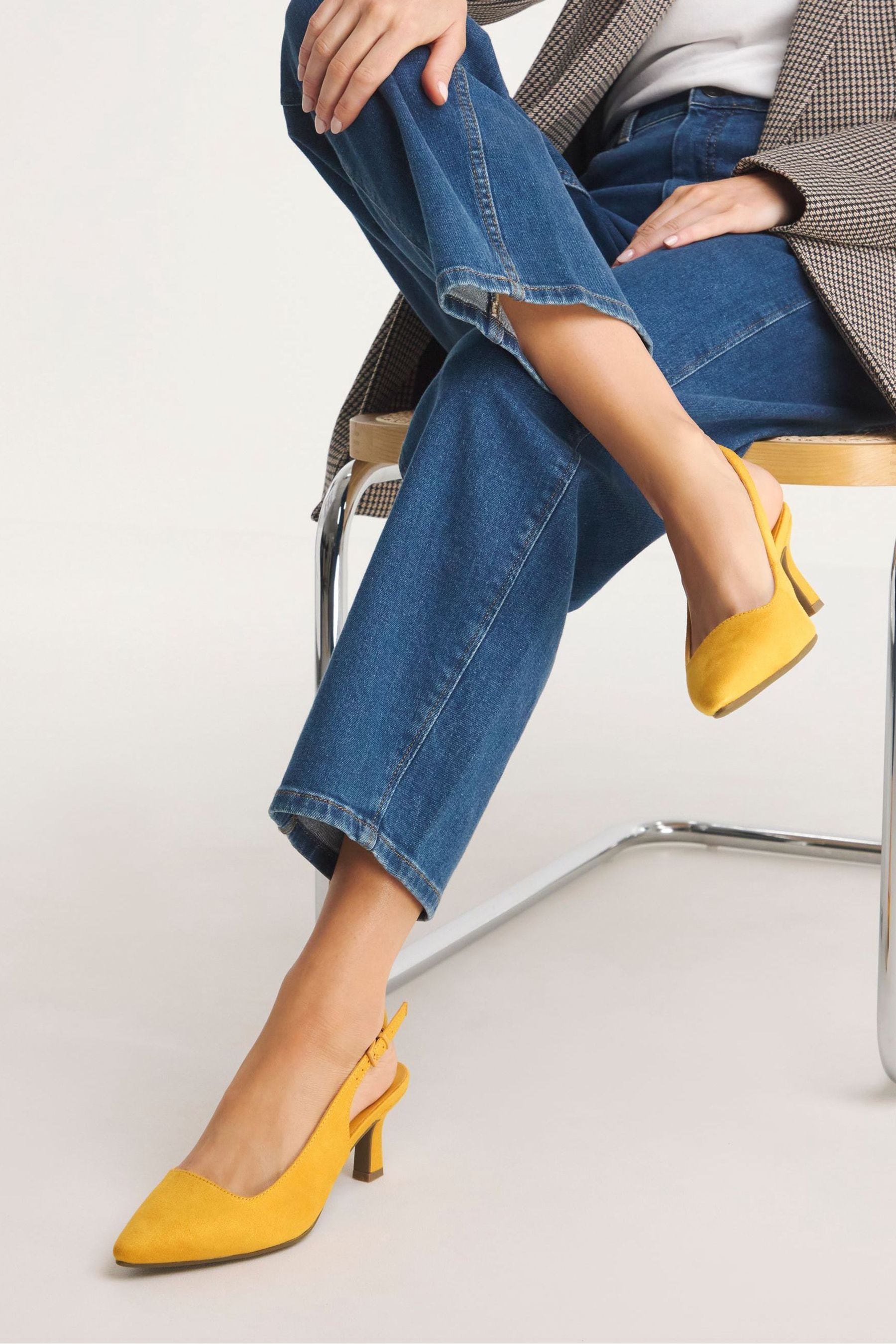 Mustard yellow kitten heels new arrivals