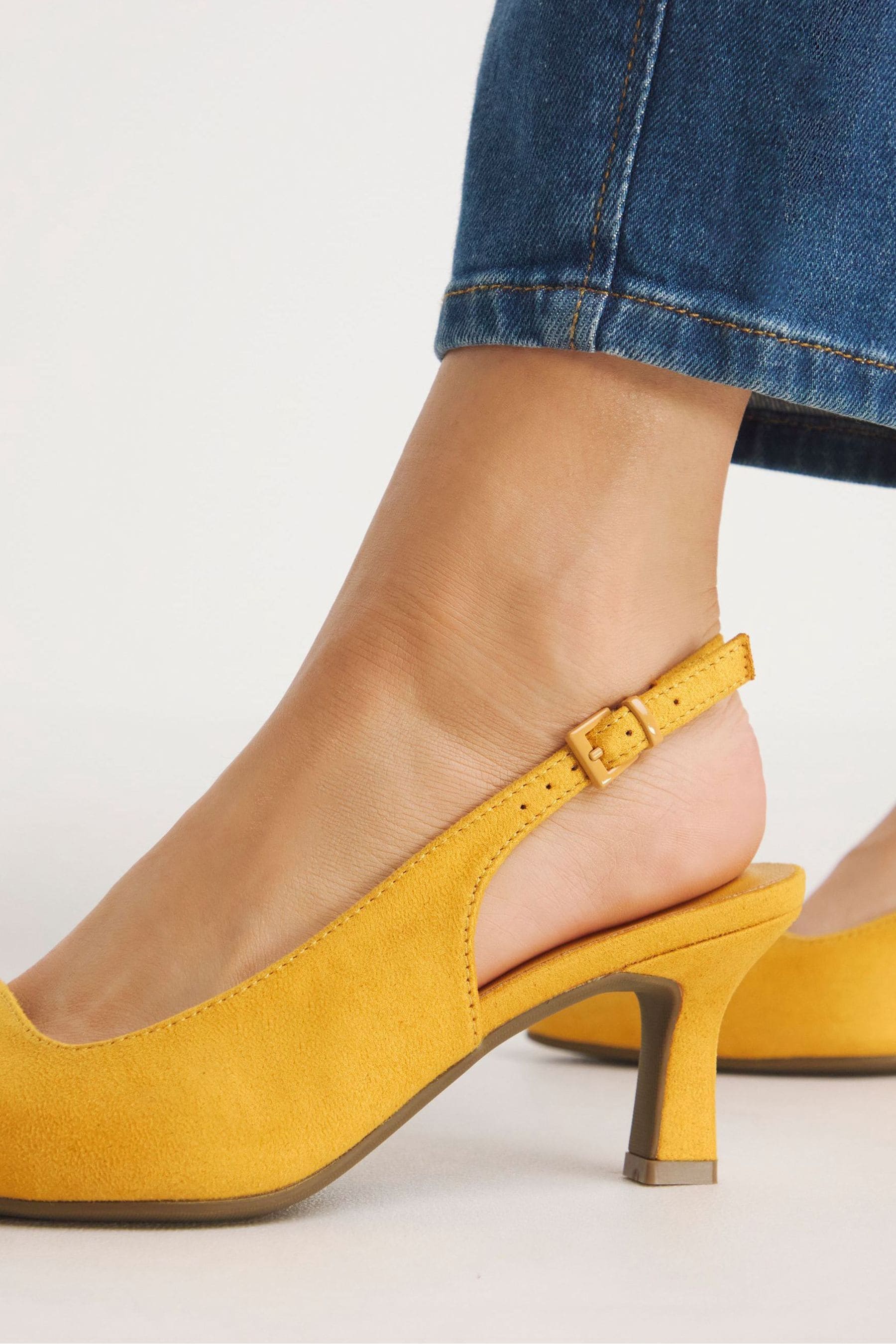 Mustard yellow slingbacks new arrivals