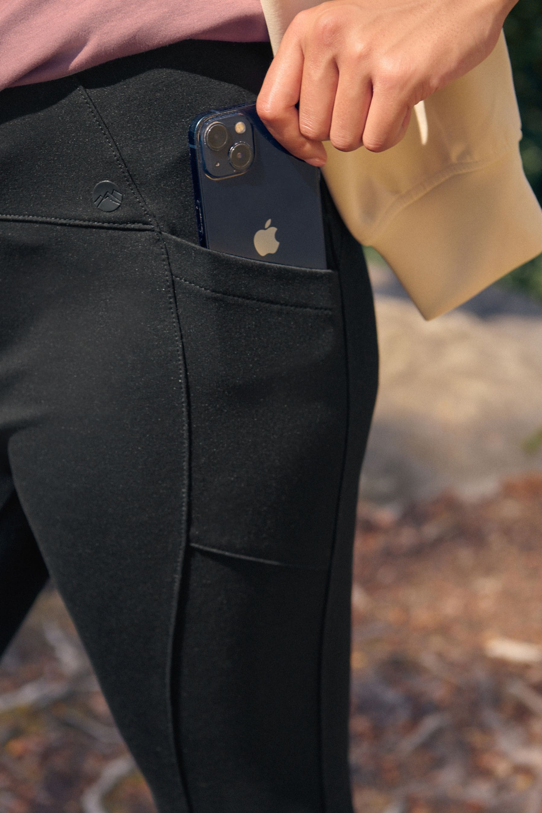 Fleece lined leggings with side pockets clearance