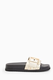 AllSaints Gold Ellie Stud Sliders - Image 1 of 1