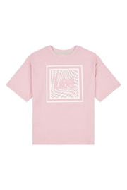 Lee Girls Pink Check Graphic Boxy Fit T-Shirt - Image 7 of 9