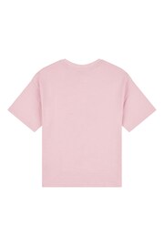 Lee Girls Pink Check Graphic Boxy Fit T-Shirt - Image 8 of 9
