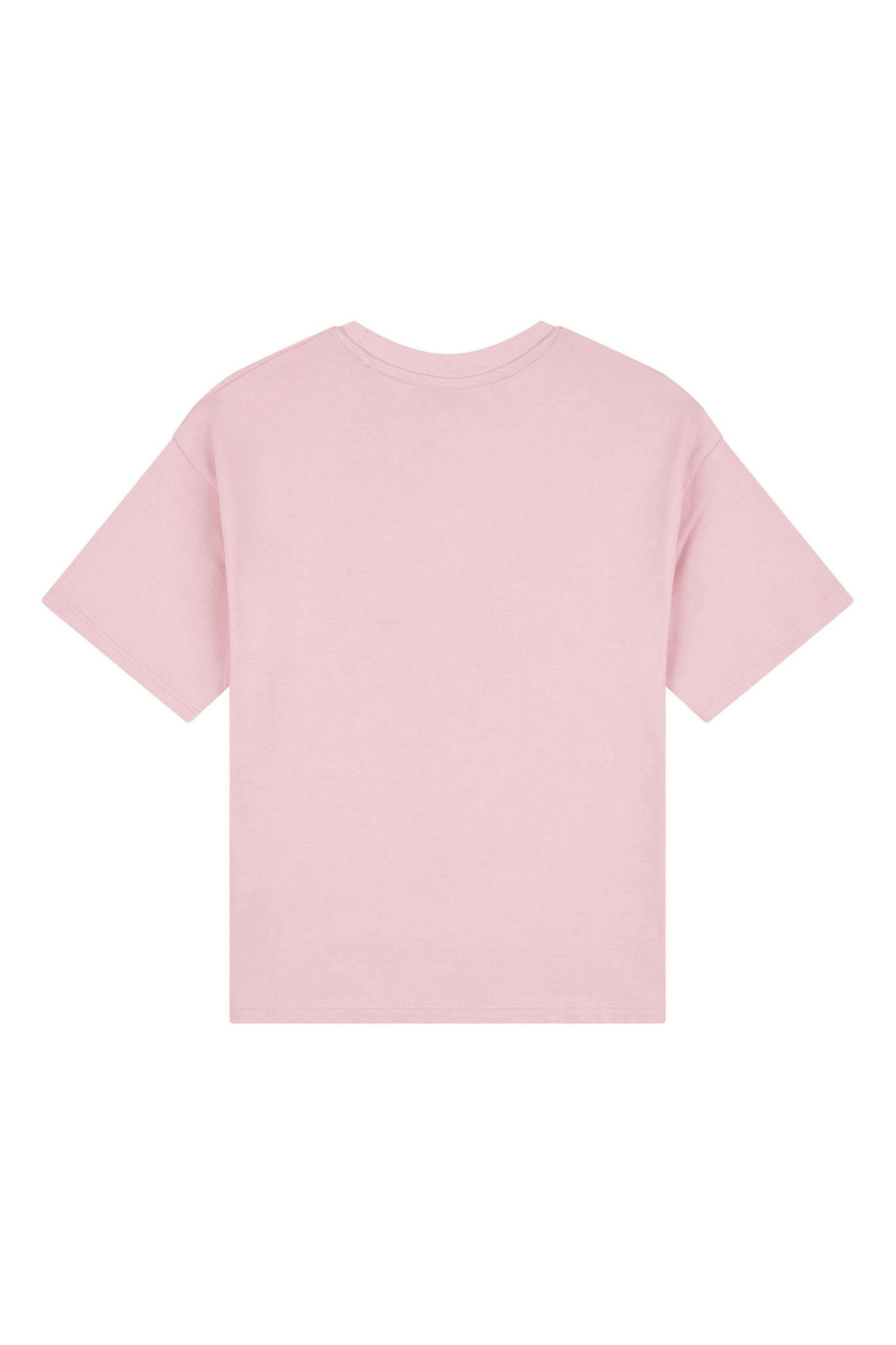 Lee Girls Pink Check Graphic Boxy Fit T-Shirt - Image 8 of 9