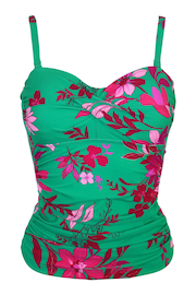 Pour Moi Green & Pink Multi Free Spirit Underwired Tankini - Image 3 of 4