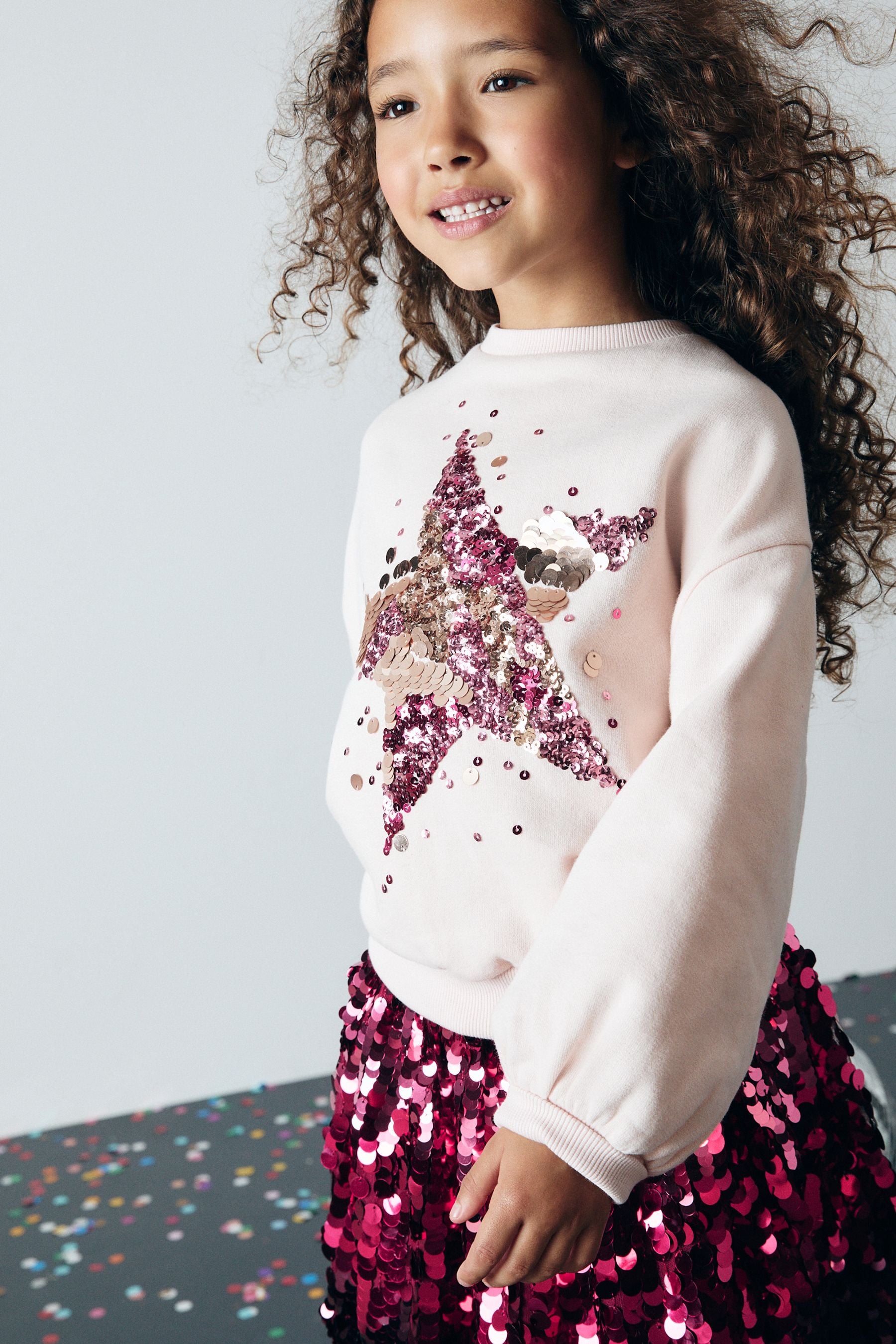 Sequin star sweatshirt on sale