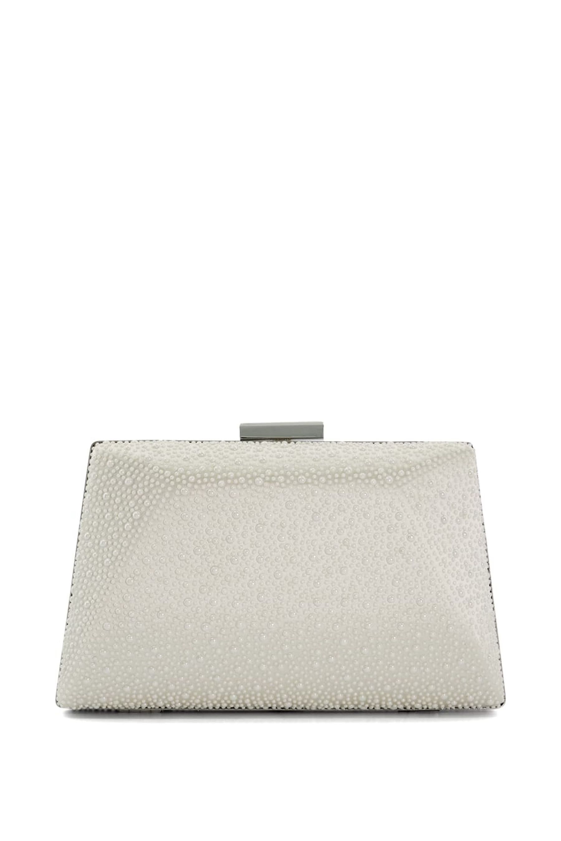 Dune London Cream Because Box Wedding Clutch Bag