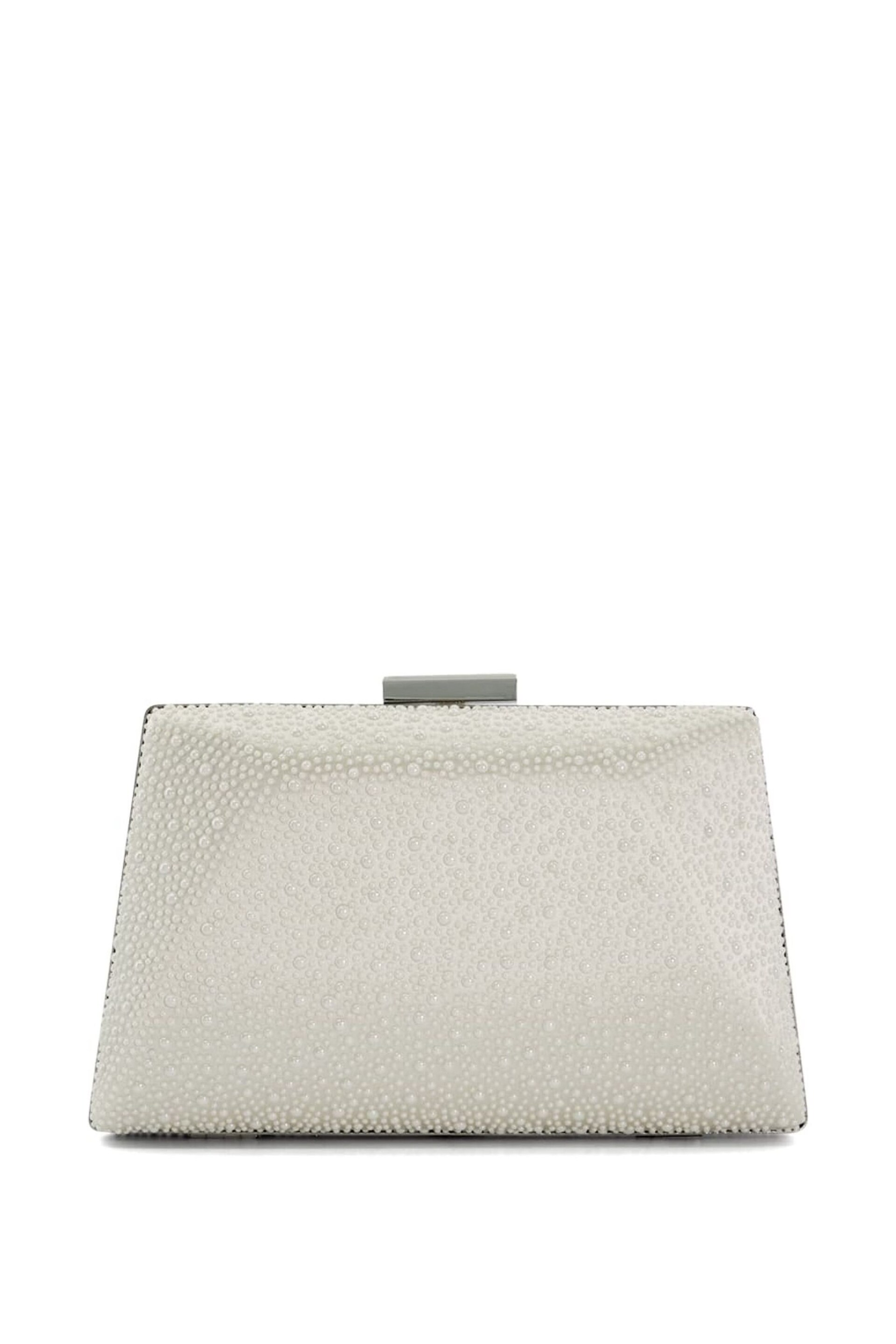 Dune London Cream Because Box Wedding Clutch Bag - Image 3 of 4