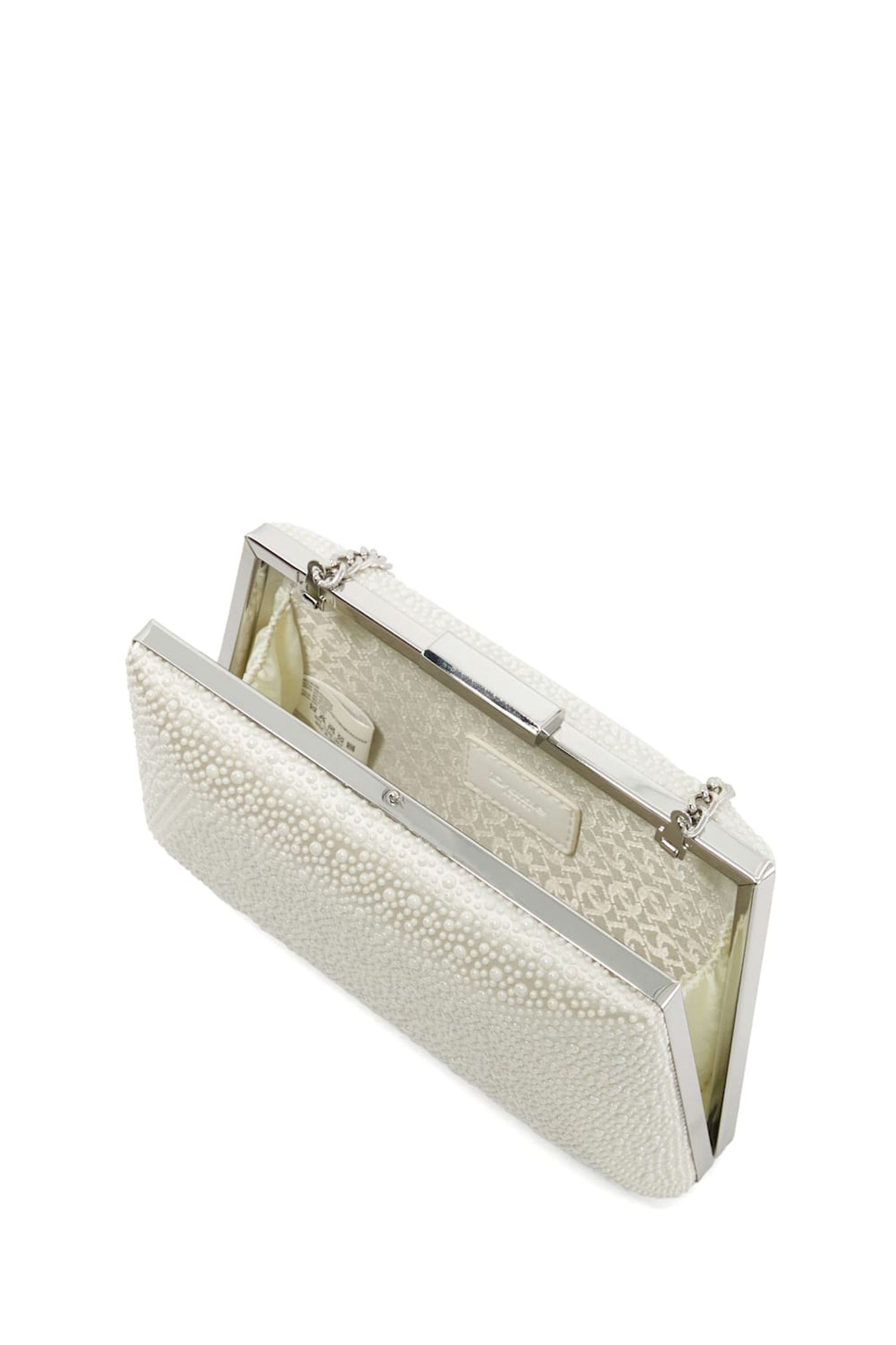 Dune London Cream Because Box Wedding Clutch Bag